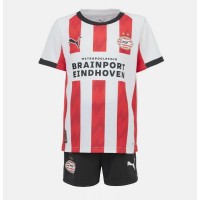 Stroje piłkarskie PSV Eindhoven Koszulka Podstawowej dla dzieci 2025-26 Krótki Rękaw (+ szorty)